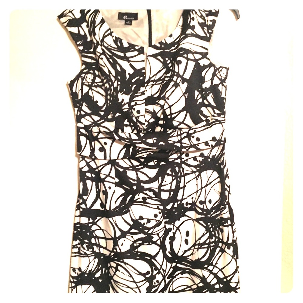 AB Studio black and white work dress